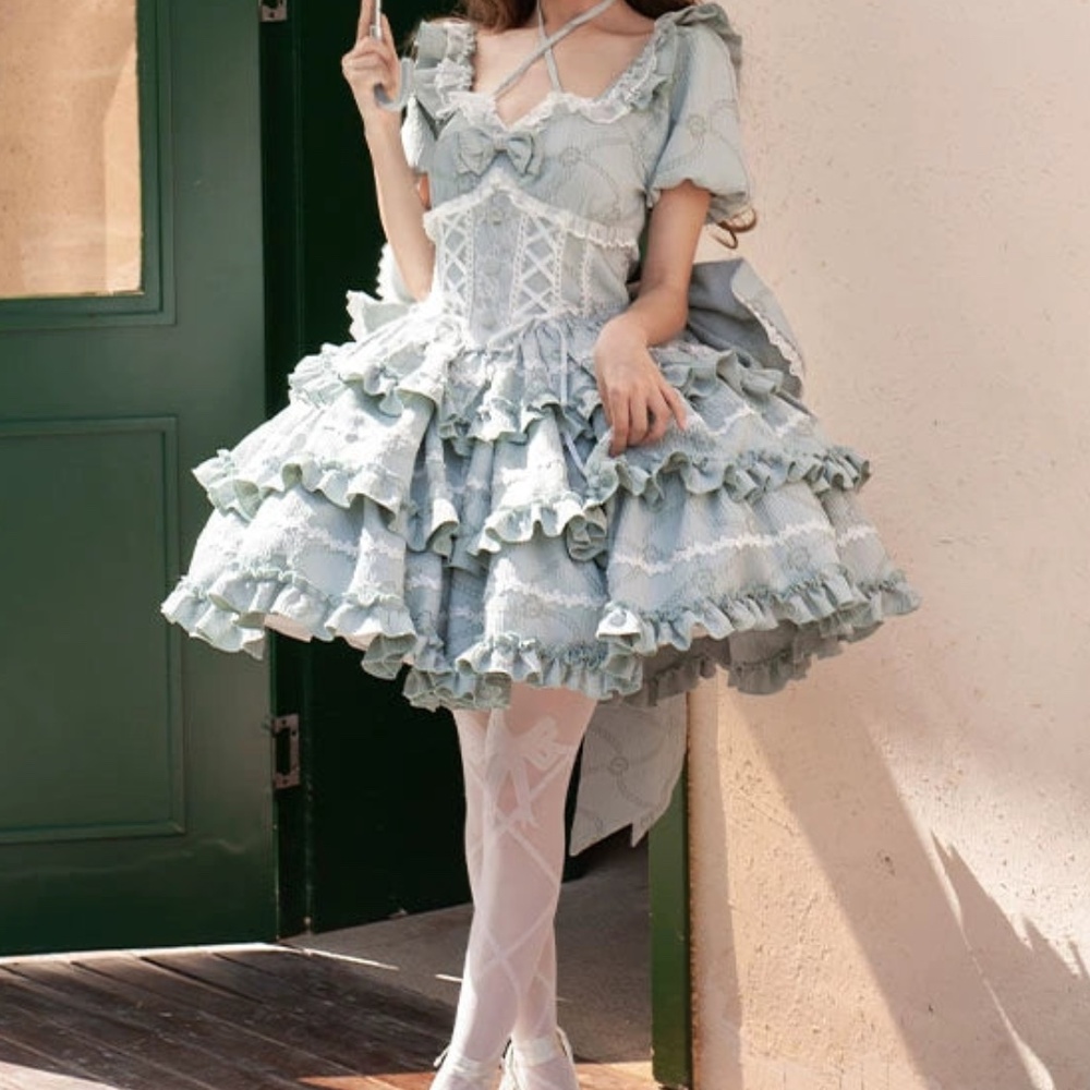 🛑LAST CHANCE🛑 NWT Ocelot Mint Sweet Lolita OP Princess Dress - Picture 3 of 12